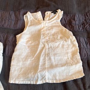 JCrew white linen tank